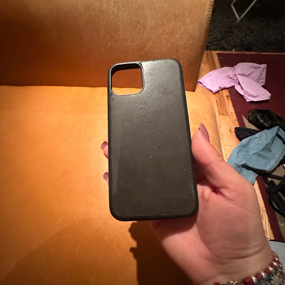 Black Phone Case magnetic stick on